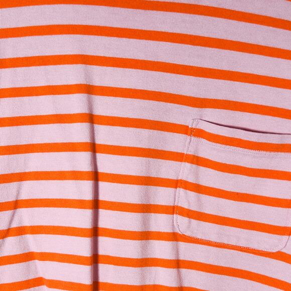 GAP Women's Long-Sleeved Bright Pink/Orange Striped Crewneck Top Size Large - Picture 5 of 8